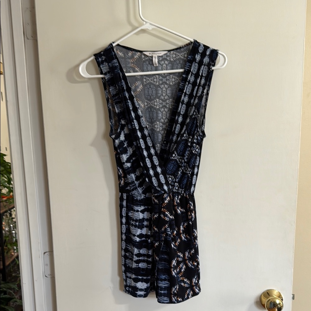 Stylish BCBG Black and Blue Sleeveless romper